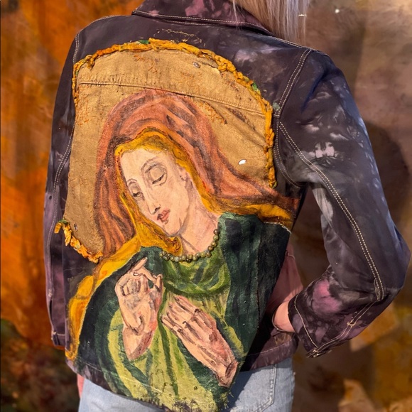 Hand Painted St. Mary Jacket - Picture 1 of 9